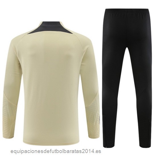Nuevo Conjunto Completo Sudadera Entrenamiento Paris Saint Germain 23/24 Amarillo Negro Baratas